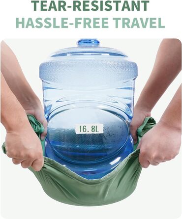 Органайзери для валізи ECOHUB, набір 6 шт. з ID-міткою, екологічні, для подорожей, дихаючі, патент pending (зелений)