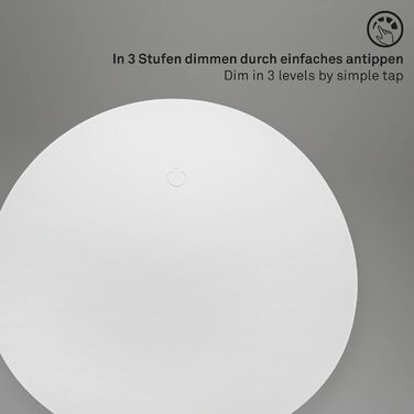 LED настільна лампа BRILONER бездротова з сенсорним керуванням, диммуванням, теплим світлом, 28x16 см