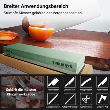 Набір для заточування ножів Schleifstein: 400/1000, з підставкою та кутовою насадкою