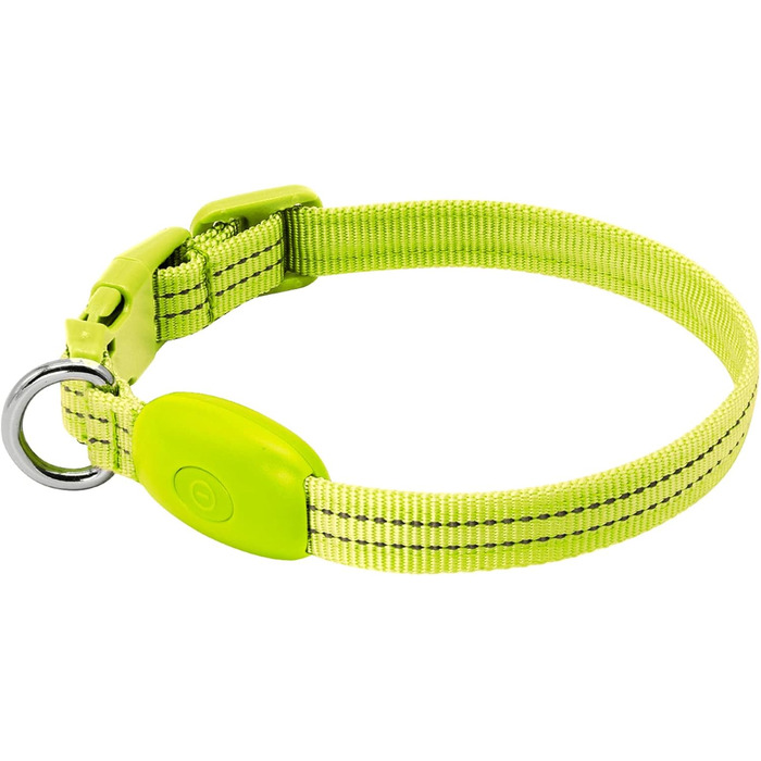 LED нашийник для собак, перезаряджається через USB, водонепроникний, яскравий, регульований, для середніх та великих собак (зелений)