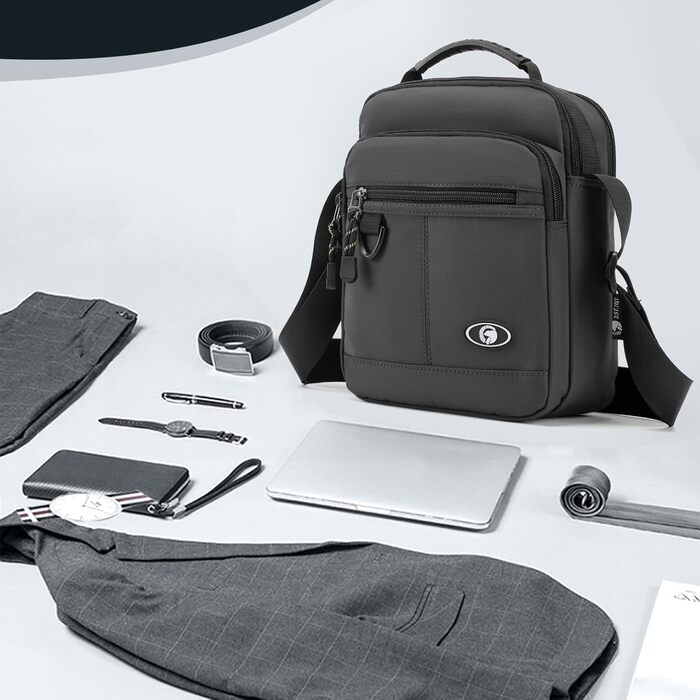 Чоловіча сумка на плечі BAGZY: велика нагрудна сумка-рюкзак для роботи, навчання та подорожей (579grün)