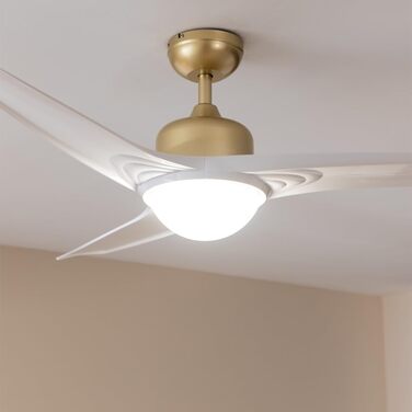Стельовий вентилятор Cecotec EnergySilence Aero 470 106 см з пультом, 3 швидкості, чорний + Зимовий режим (132 см, золото-білий)