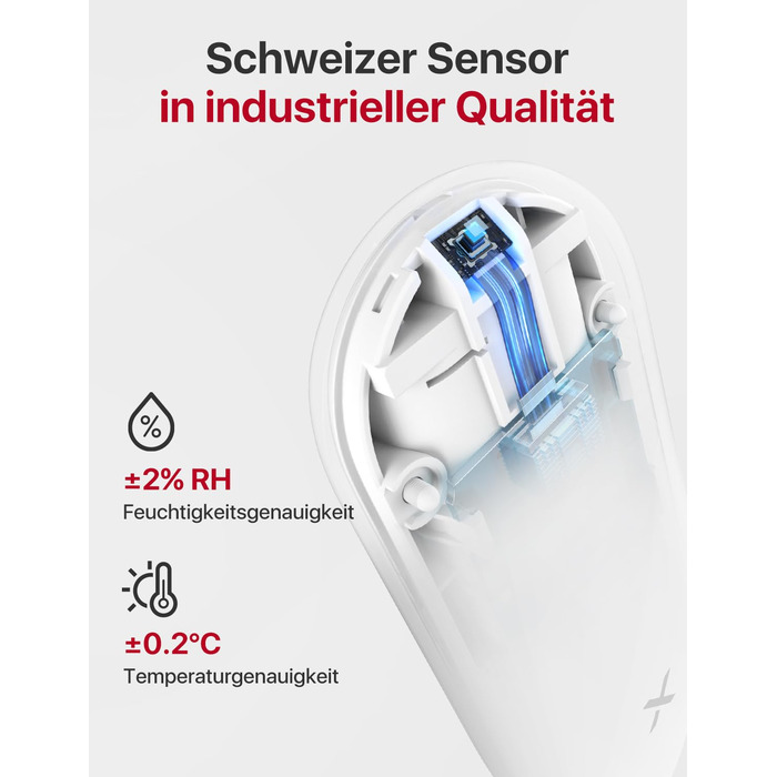 X-Sense WLAN Thermometer Hygrometer Indoor, App-based Temperature and Humidity Monitoring, 500m Range, Free Data Export, Compatible with Alexa, 4 Sensors and 1 Base Station SBS50