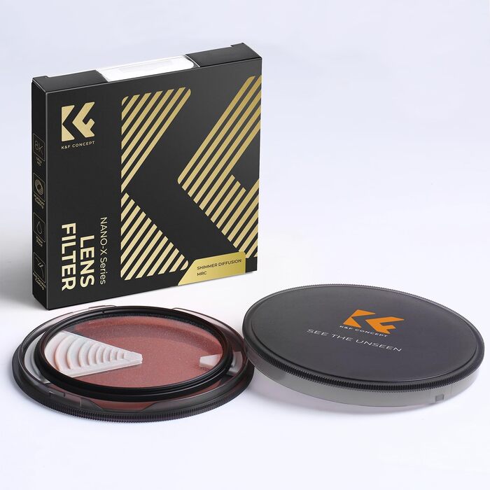 Фільтр K&F CONCEPT Shimmer Diffusion 67mm для відео та портретної зйомки (Nano-Xcel)