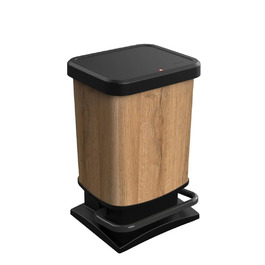 Відро для сміття Ho Paso 20л з кришкою, пластик (PP перероблений), BPA-free, 20л (29.3 x 26.6 x 45.7 см)