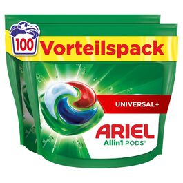 Капсули для прання Ariel All-in-1 Universal+, рідкий засіб для видалення плям, 100 шт