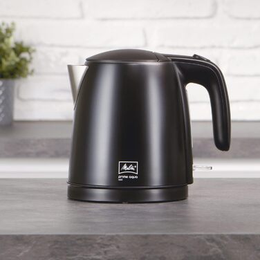 Електричний чайник MELITTA Prime Aqua mini, 1.0 л, 2200 Вт, чорний, нержавіюча сталь