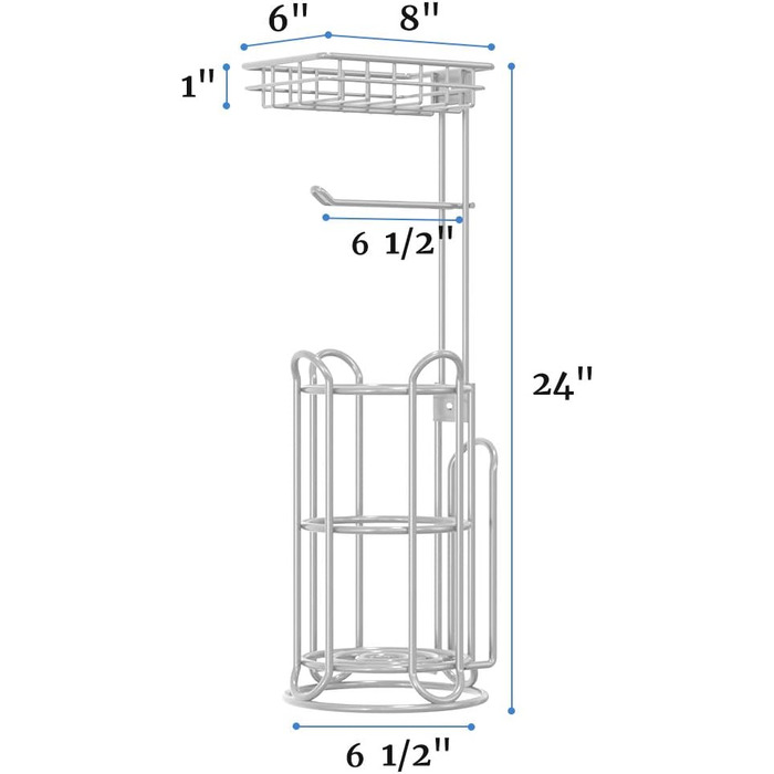 Тримач туалетного паперу TreeLen Mega Roll з нержавіючої сталі, тримач для серветок та журналів, хром (на 4 рулони)