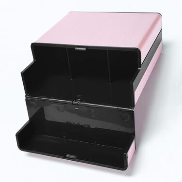 Металеве тютюнотримач на 40 сигарет, великий, з магнітною кришкою, рожеве золото, для чоловіків та жінок