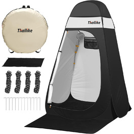 Намет для душу та роздягальні Upgrade Pop Up, 140x140x210 см, чорний, з підлогою