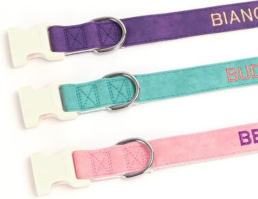 Лідяний нашийник для собак з металевою застібкою, двосторонній, з ім'ям та номером телефону, регульований розмір, M та L (для маленьких собак)