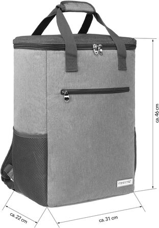 anndora Cooler Bag Light Grey - Model Selection (28 Liter - Light Grey Meliert)