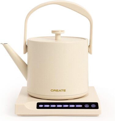HATTORI Studio 0.5L Electric Kettle - White, Keep Warm, Safety System, Thermostat, Digital Display, Temperature Indicator, 880W