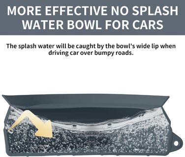 Складаний годівниця для собак SLSON, витокозахисний, портативний, для подорожей на авто, персиково-рожевий (холодний темно-сірий)