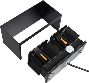 LED-водостійка настінна лампа Kingwen 4 шт. 20W, 3000K, IP65, чорний колір