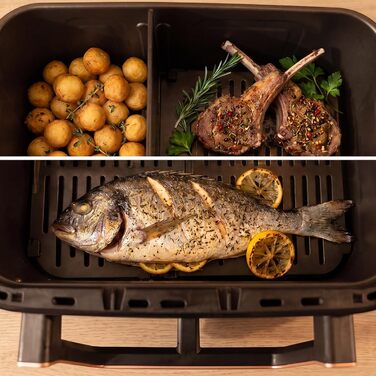 Фритюрниця Cecotec Cecofry & Grill Smokin' 6500 Plus 6.5л з грилем та функцією копчення, 2200 Вт, чорна