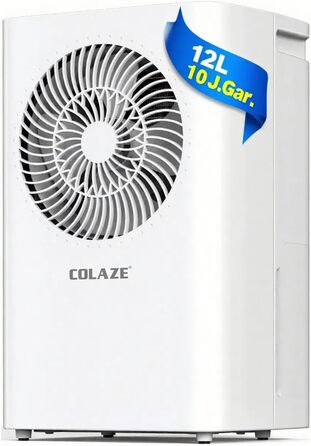 Електричний осушувач повітря COLAZE 12л/24г для дому та підвалу, автоматична відтавлювання, низький рівень шуму 36dB