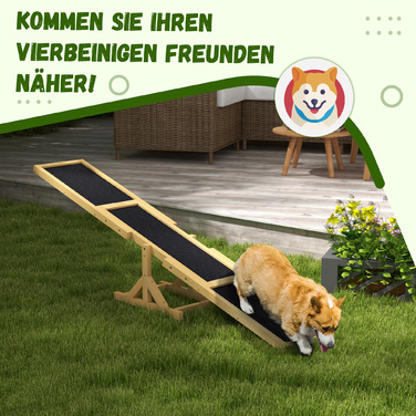 PawHut Dog Agility Weave, Non-Slip Surface, Holds up to 50 kg (110 lbs), 180 x 30 x 30 cm