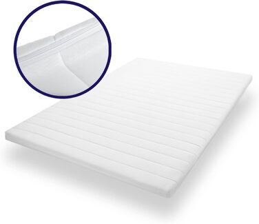 Mister Sandman Topper 80x190, Ergonomic Mattress Topper, Cold Foam Topper Soft, Comfortable, breathable mattress topper for all mattress types and box springs, Topper height approx. 5cm
