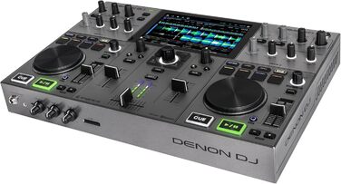 Denon DJ PRIME GO+ - Портативний DJ контролер та мікшер з розділенням STEM, 2 деки, Wi-Fi, Bluetooth, керування світлом, 7