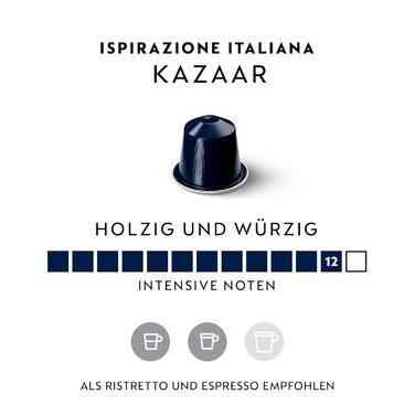 Кава Nespresso Original Kazaar, інтенсивна обсмаження, сумісна з оригінальними кавомашинами Nespresso, набір капсул 100 шт.