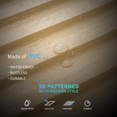 3D панелі для стін Art3d: PVC, 50x50 см, 3 м², 12 шт. (дуб, 120x60 см)