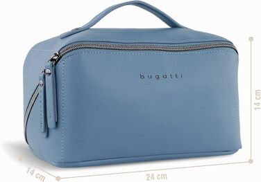 Дорожня косметичка Bugatti Alata Denim — містка сумка для макіяжу та аксесуарів з широким отвором, розмір M