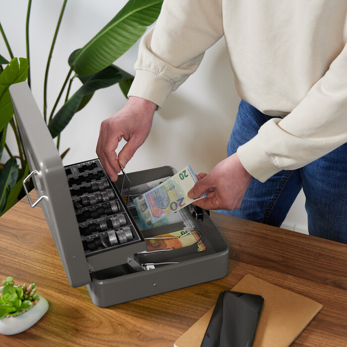Relaxdays Cash Box Number Combination Euro