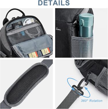 Водонепроникна сумка для камери S-ZONE для фотографів, сумісна з Nikon, Canon, Sony (чорна)