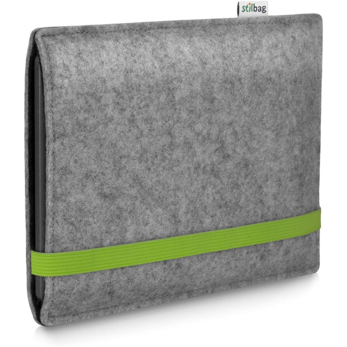 Чохол для Kindle Paperwhite 7 (Amazon) | Стильний чохол з ворсового фетру, Made in Germany (Антрацит - зелений) (Світло-сірий - лайм)