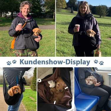 Сумка-переноска для собак SlowTon, чорна водонепроникна, M (для тварин 2,7-5,4 кг)