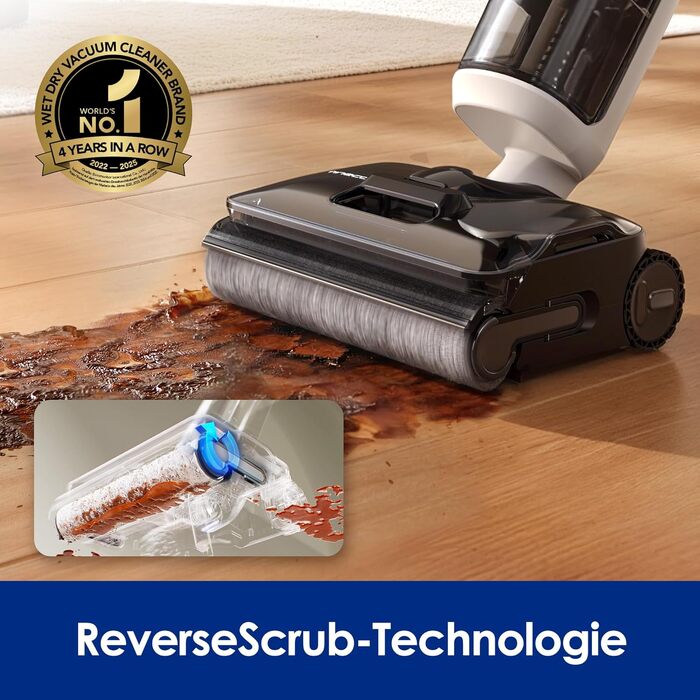 Вертикальний миючий пилосос Tineco Floor ONE S7 Stretch Turbo з функцією FlashDry та DualBlock