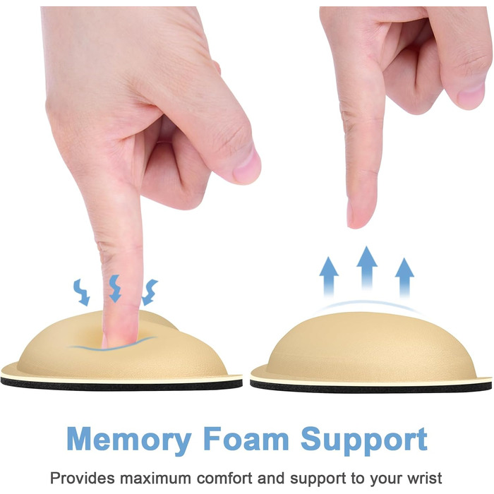 Підставка для зап'ястя Dapesuom - М'яка підставка для клавіатури з memory foam для офісу та дому. Захист від болю в зап'ясті