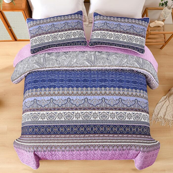 Пухова ковдра WONGS Bohemian, жовто-оранжева, 261.6 x 228.6 см, 3 шт. (Queen, Violett 2)