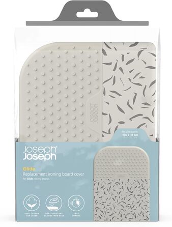 Покриття для прасувальної дошки Joseph Joseph 135 x 45 см, бавовна з фетровою підкладкою, сумісне з Glide Max (Стандарт, Бежевий/Чорний)