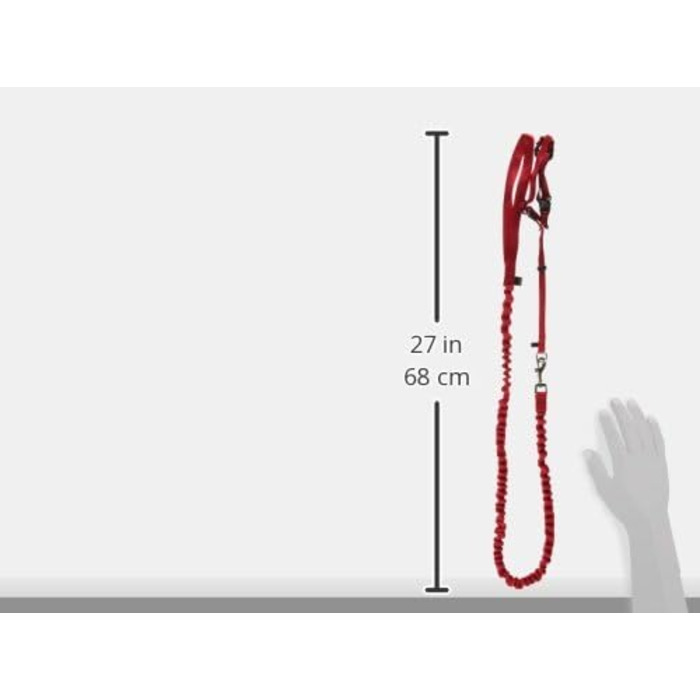 PetSafe Come with Me Kitty Harness and Bungee Leash, Harness for Cats, Size M, Red/Cranberry, Model: CWMK-M-RED