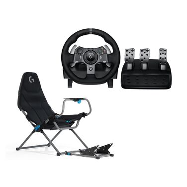 Рульове колесо Logitech G920 Driving Force для Xbox та PC + крісло Playseat Challenge X Edition, чорний, EU Plug