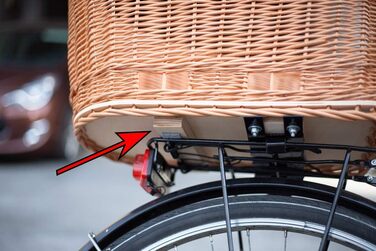 Корзина для велосипеда Tigana для собак, 60 x 39 см, чорна, з прутів, для багажника, з подушкою, розмір S-S, XXL