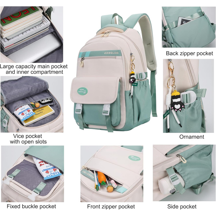 Сумка для книг SellerFun для підлітків, дівчаток, на школу, роботу, подорожі та спорт, 27 літрів