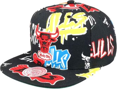 Кепка-снэпбек Mitchell & Ness Chicago Bulls Sticker Pack — оригінальна чоловіча бейсболка