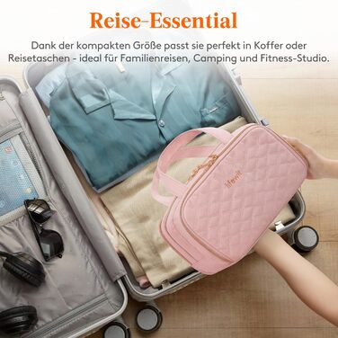 Lifewit Косметичка для подорожей 5L, Водовідштовхувальна, з відділенням для мокрого, Рожева