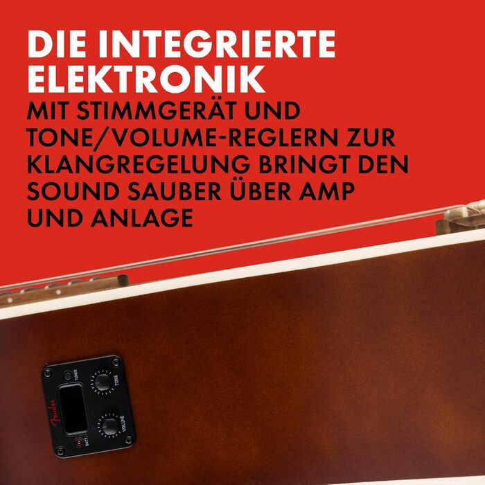 Акустична гітара Fender California Debut Redondo Dreadnought з Cutaway CE, Fichtendecke, чорним пікгардом, Natural, електроакустична гітара CA Natural