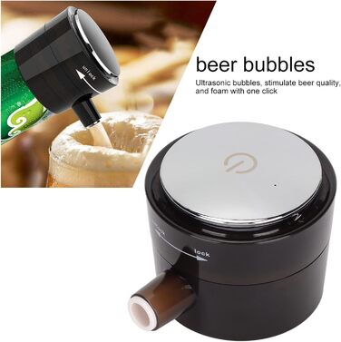 Electric Wine Decanter, 2 in 1 Wine Sober Beer Bubbles Dispenser Intelligent Pourer Automatic Aerator for 330ml Cans/Bottles