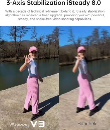 Hohem iSteady V3 – Стабілізатор для смартфона з AI-трекером, магнітним світлом та пультом ДУ