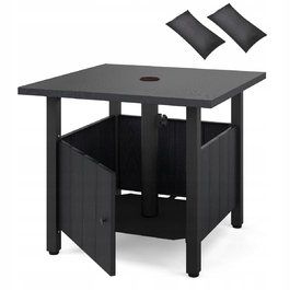 Квадратний металевий стіл Costway, 55,5 x 55,5 x 48 см
