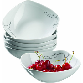 Набір посуду з порцеляни Maser Serie Chanson, 6 персон, білий, для дому та саду