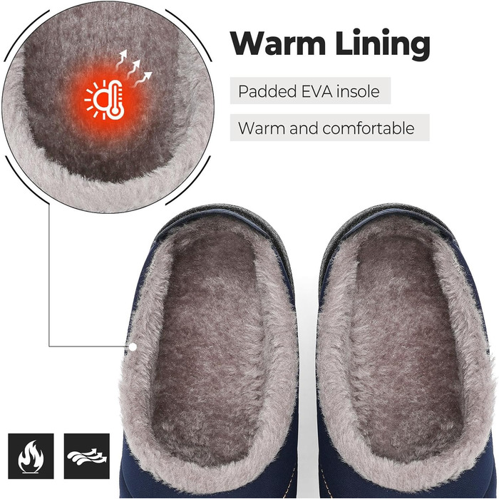 Тапочки халатні зимові Mishansha для чоловіків та жінок, теплі, з плюшевою підкладкою, розмір 35-47, зелені (темно-сині, 43 EU)