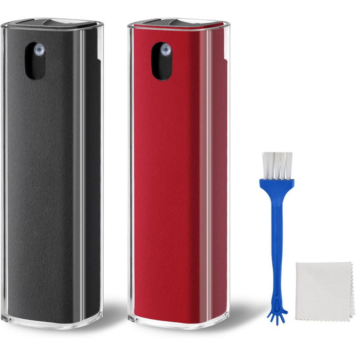 Очищувач екрану для мобільних пристроїв 2шт (сірий + рожевий) з щіткою, 10мл