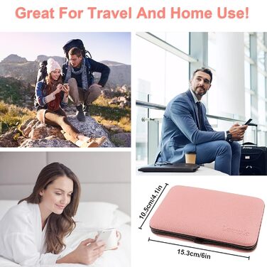 Набір для манікюру та педикюру Leipple: професійний набір з 18 предметів з нержавіючої сталі + шкіряна сумочка (рожевий)