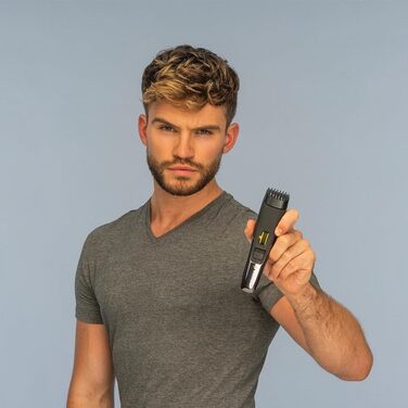Триммер для бороди Remington MB5000 Black: професійний набір з керамічними лезами (0.4-18 мм), 9 налаштувань довжини, акумулятор/мережа, LED-індикатор